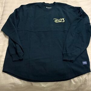 Disney D23 Journey Around the World Navy Long Sleeve Shirt, Large